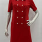 Punainen mekko, 70-80-luku, koko 38-40