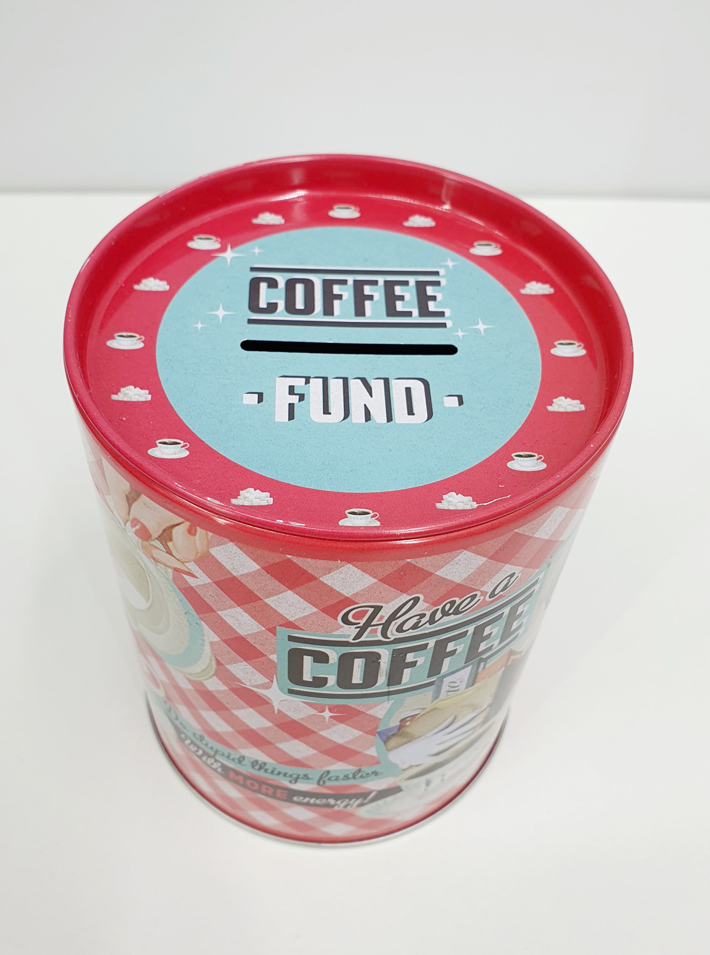 Coffee fund, kahvirahasto peltipurkki 2000-luvulta