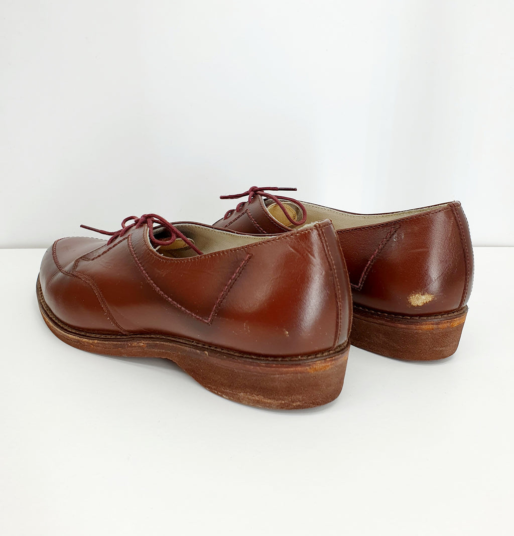 Diana, naisten vintage nauhakengät 1940-50-luvulta | Ruskea | Koko 35