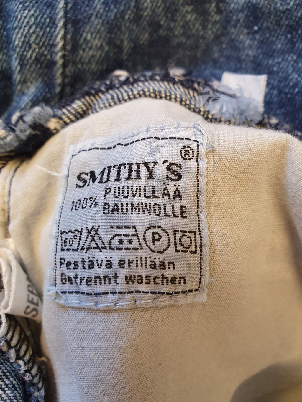 Smithy's, korkeavyötäröinen farkkuhame 80-luvulta, vyötärö 72cm, koko 36