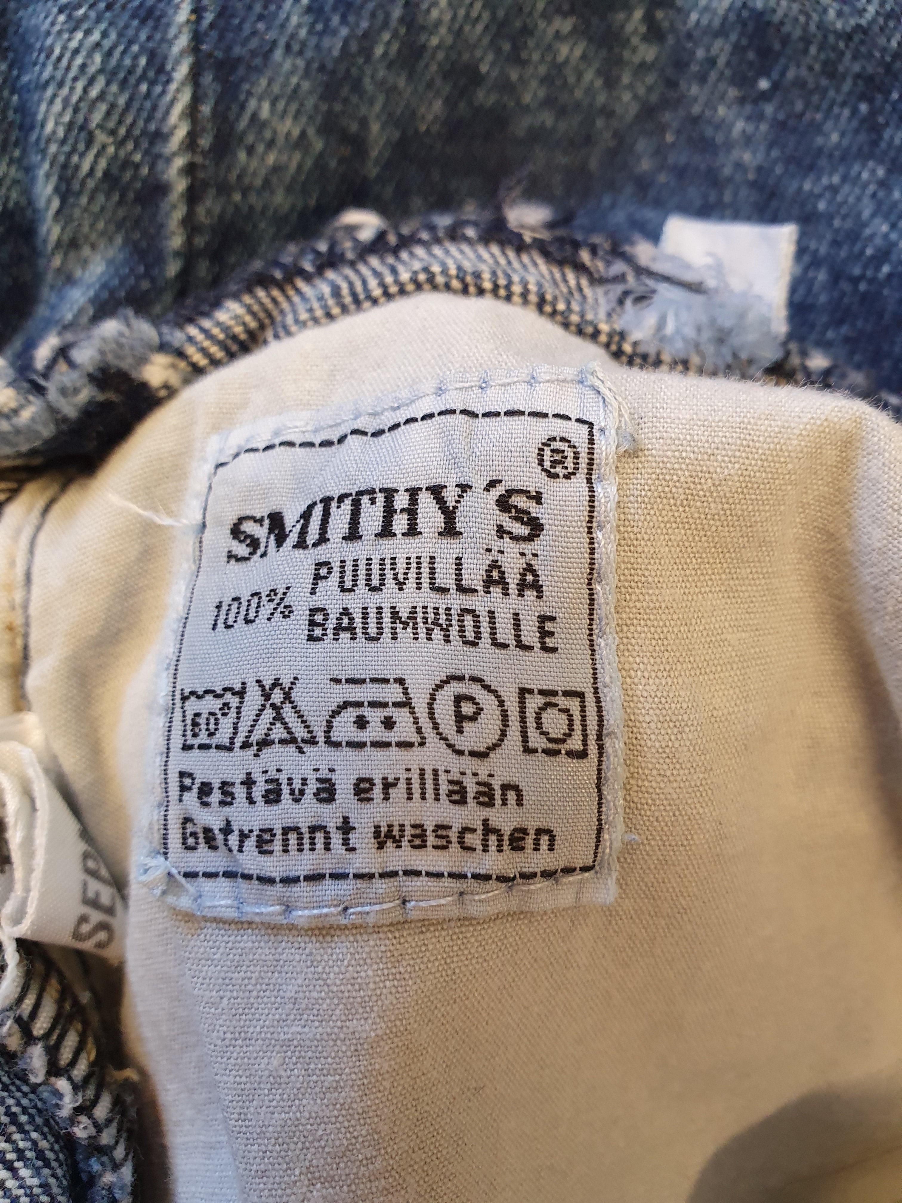 Smithy's, korkeavyötäröinen farkkuhame 80-luvulta, vyötärö 72cm, koko 36