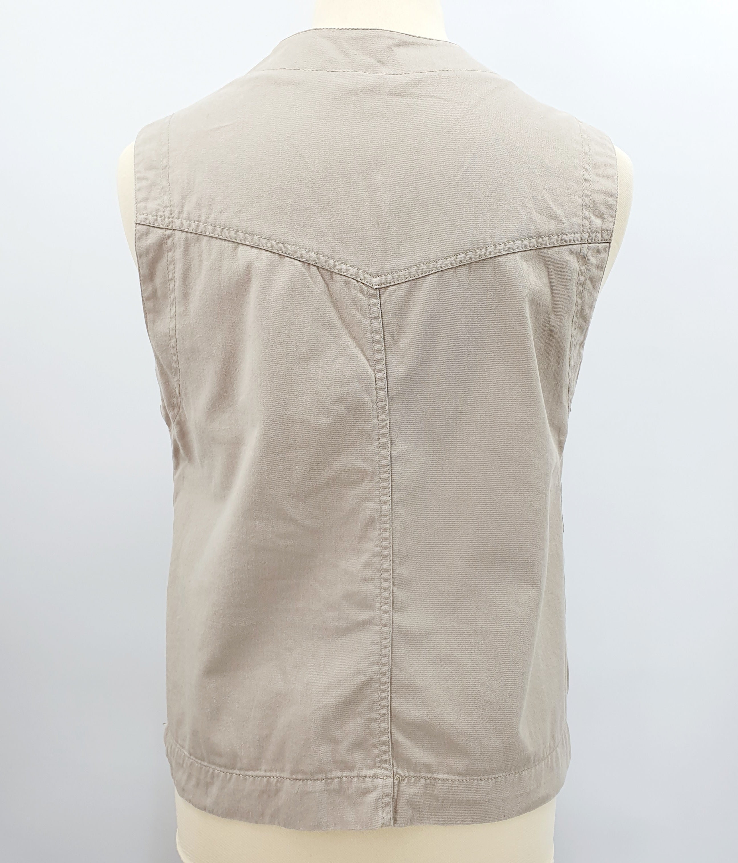 Ragazzi, beige kalastajanliivi 90-luvulta, koko miesten S