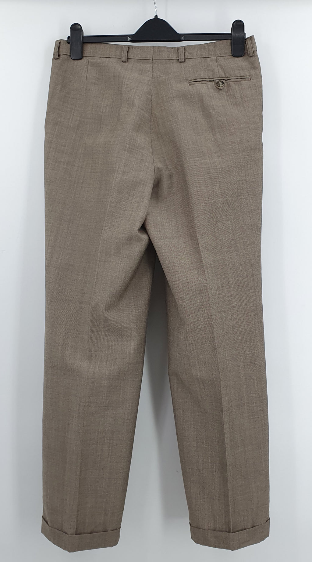Men's straight trousers from the 80s-90s, color grey-brown waist 82cm