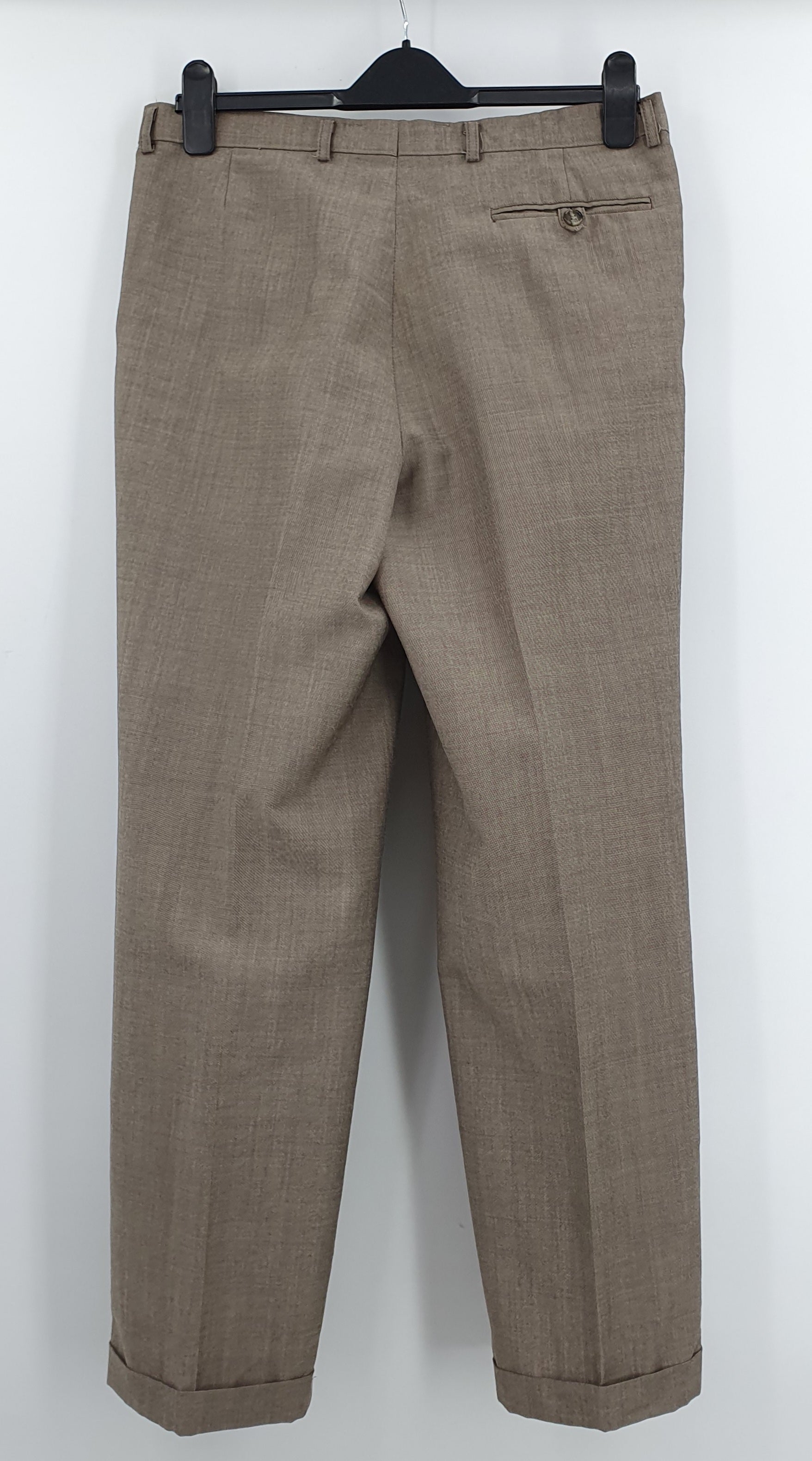 Men's straight trousers from the 80s-90s, color grey-brown waist 82cm
