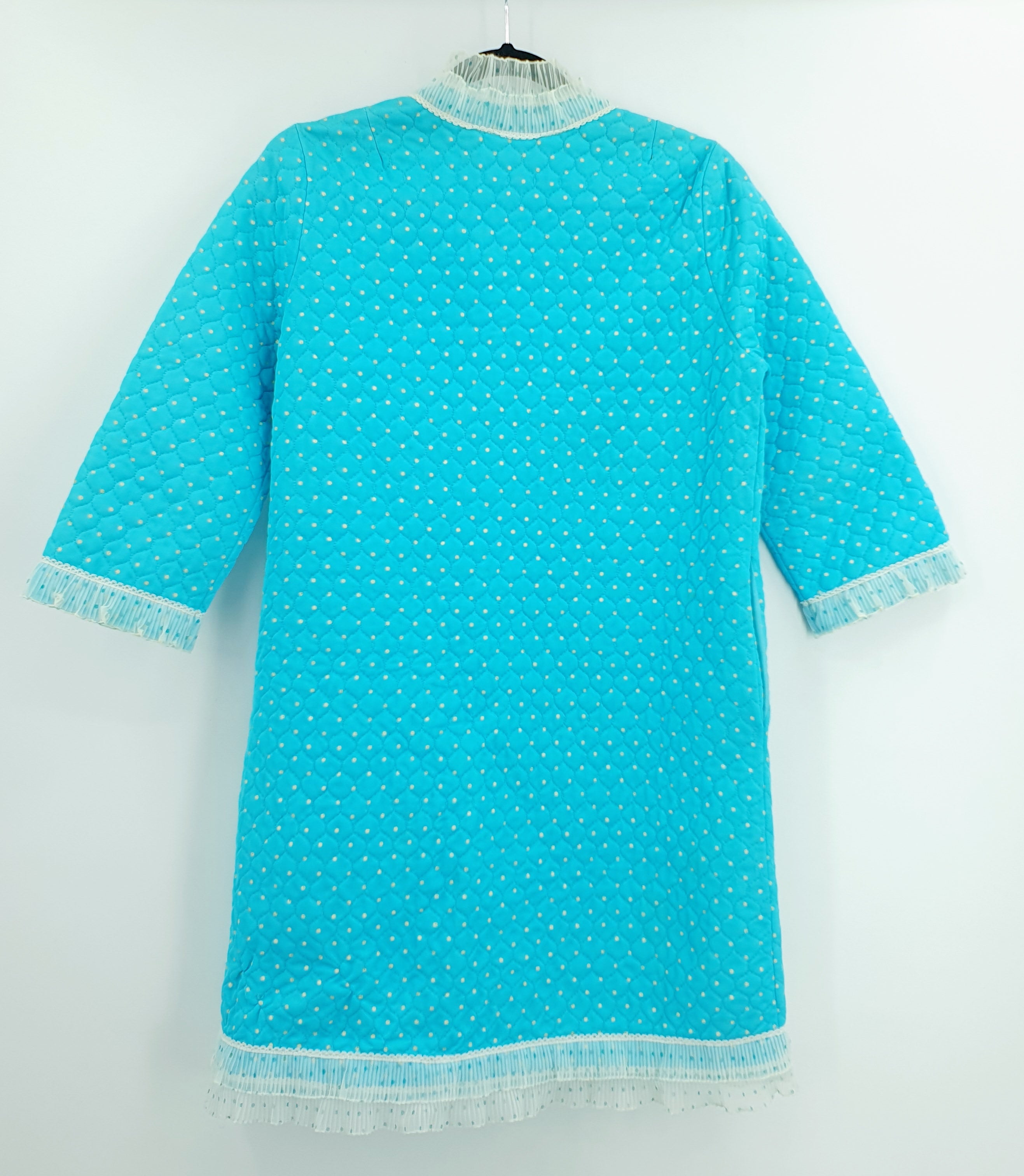 Pompadour, blue dressing gown from the 60s, size 36