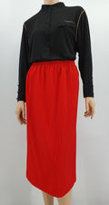 Carolin, red skirt from the 80s, waist 70-80cm, size 36-38-40