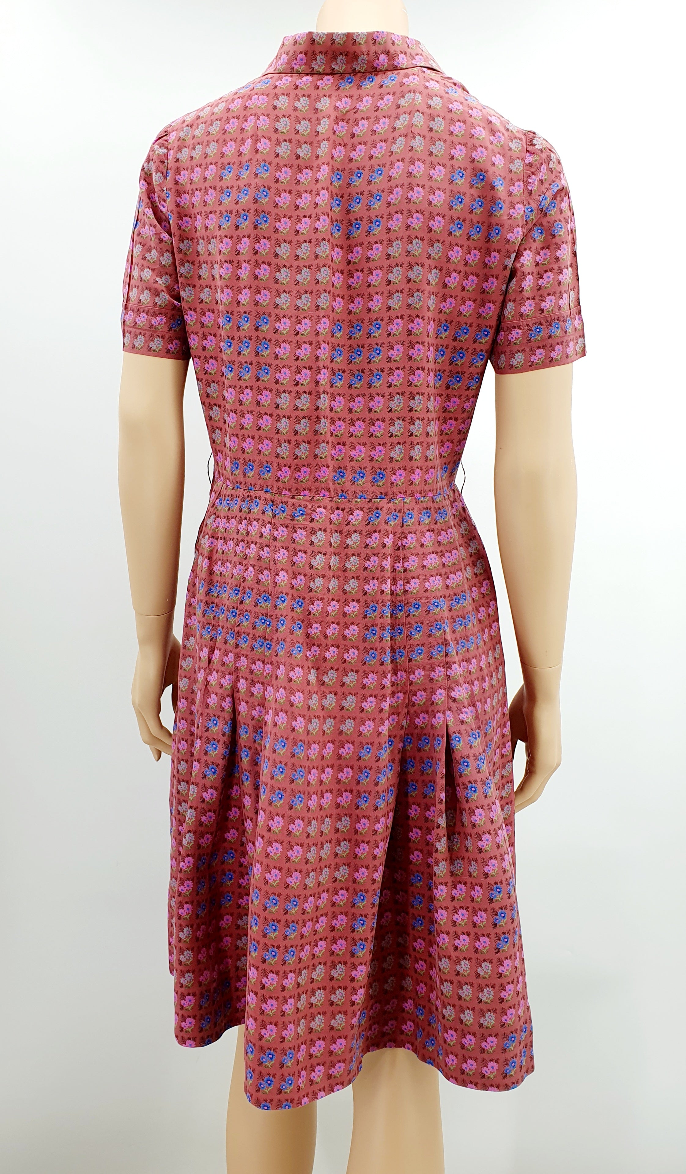 Pink silk dress from the 50s, size 36/38