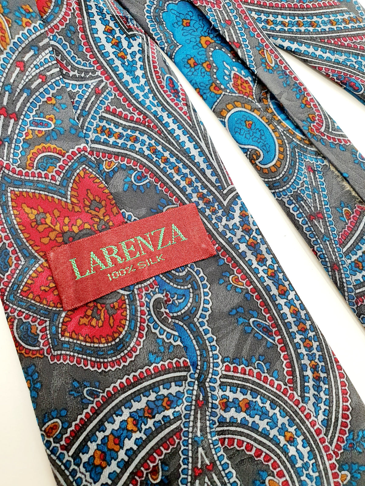 Larenza, paisley-patterned silk tie