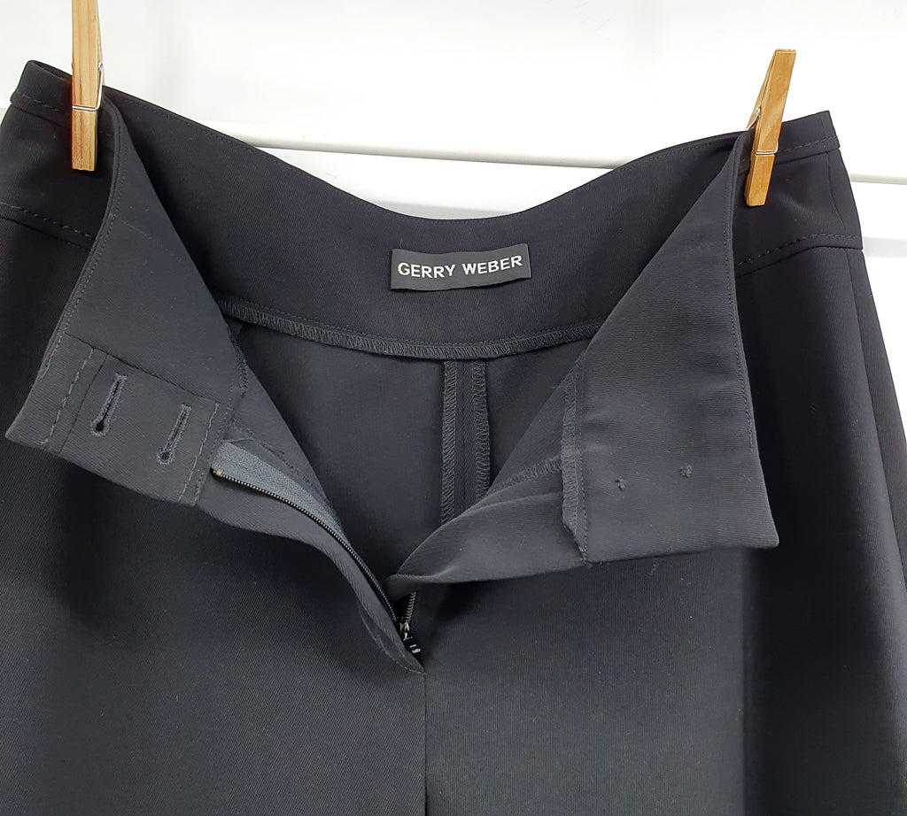 Gerry Weber, women's black straight trousers from the early 2000s, waist 82cm, size 40