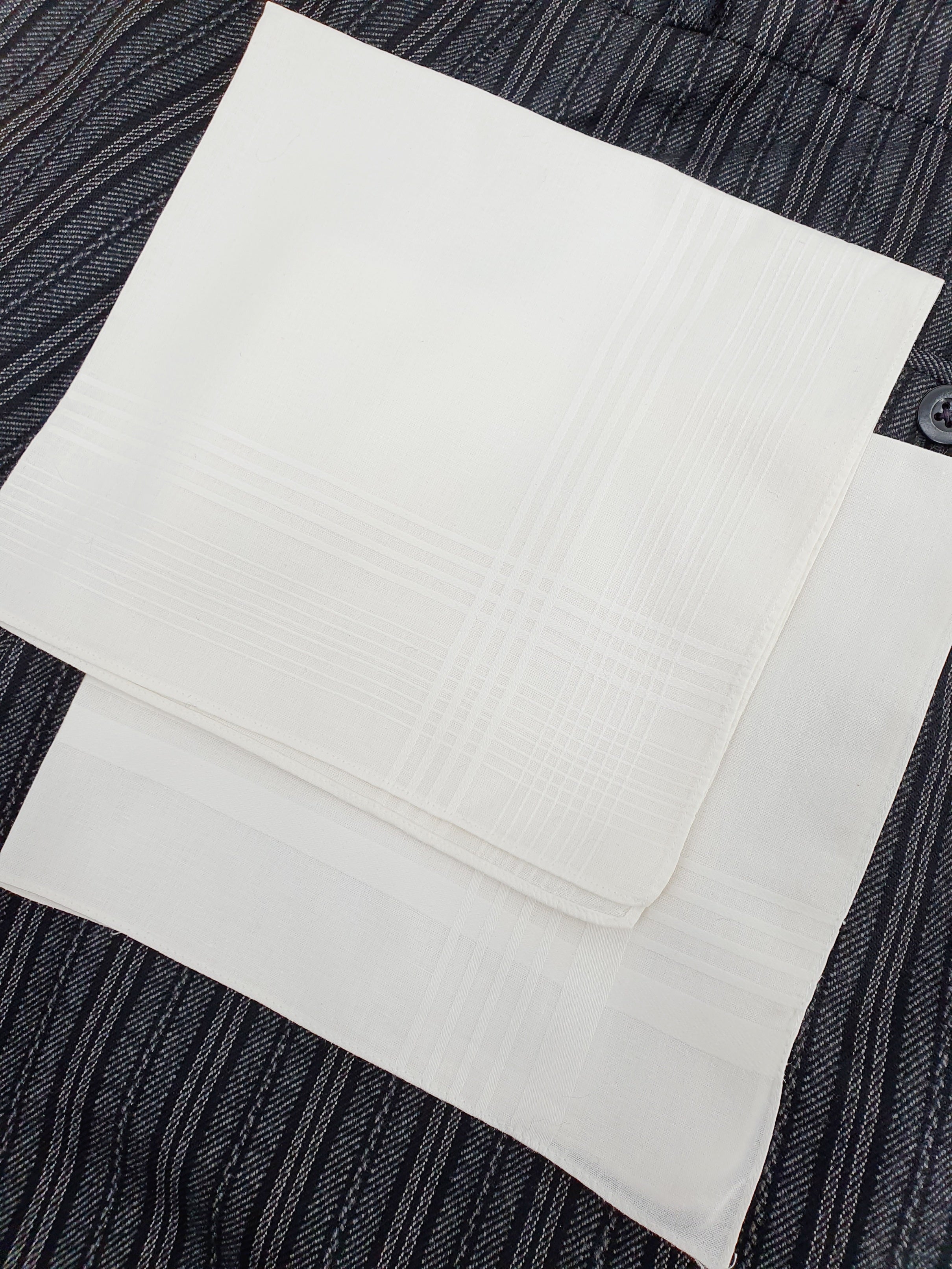 Miesten kangasnenäliinat 2kpl, väri valkoinen 