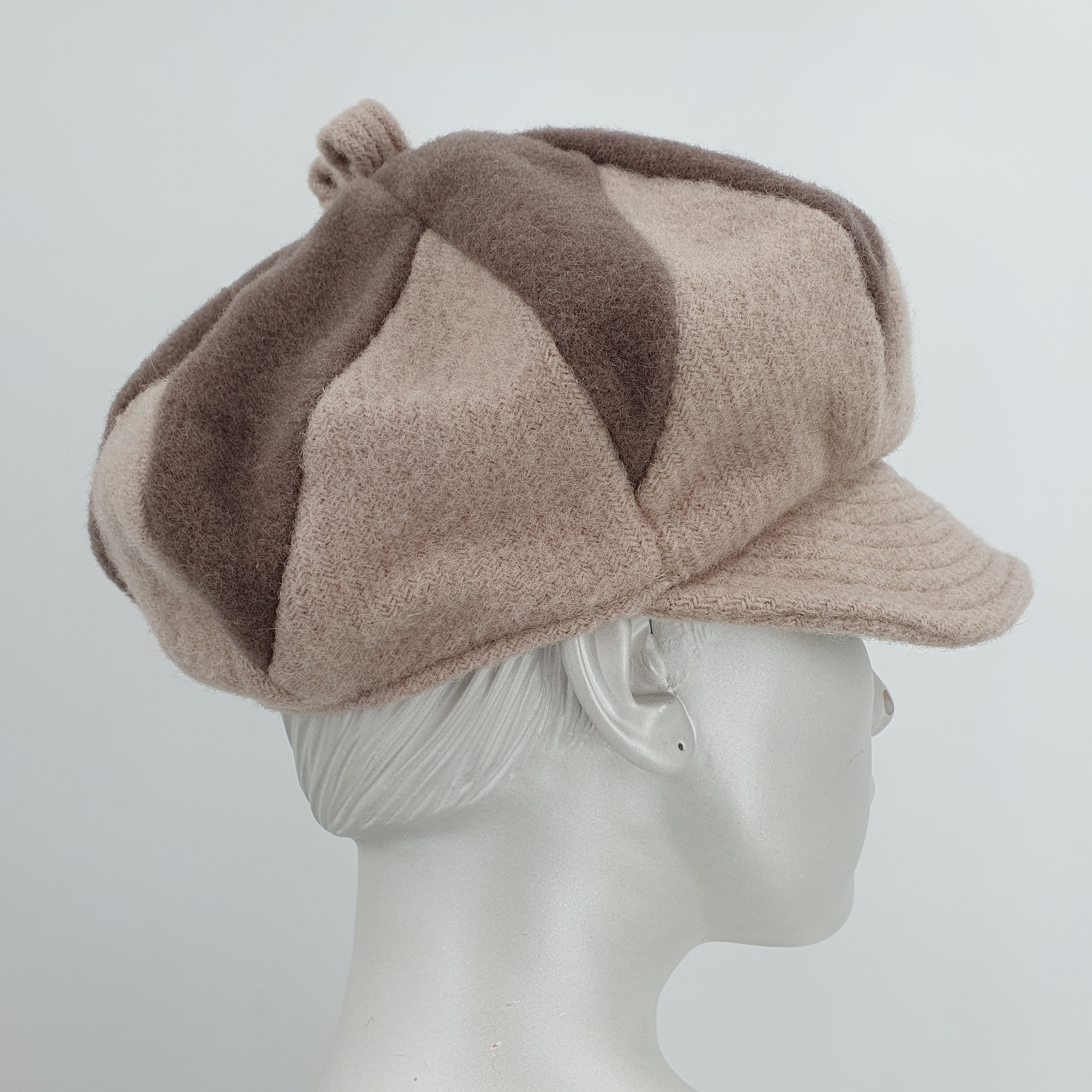 Women's 80s hat, beige color, 54cm