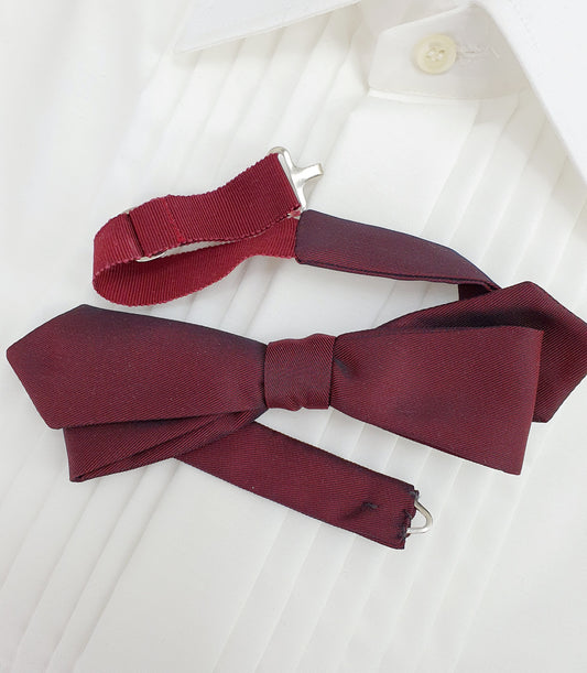 Men's bow tie, dark burgundy