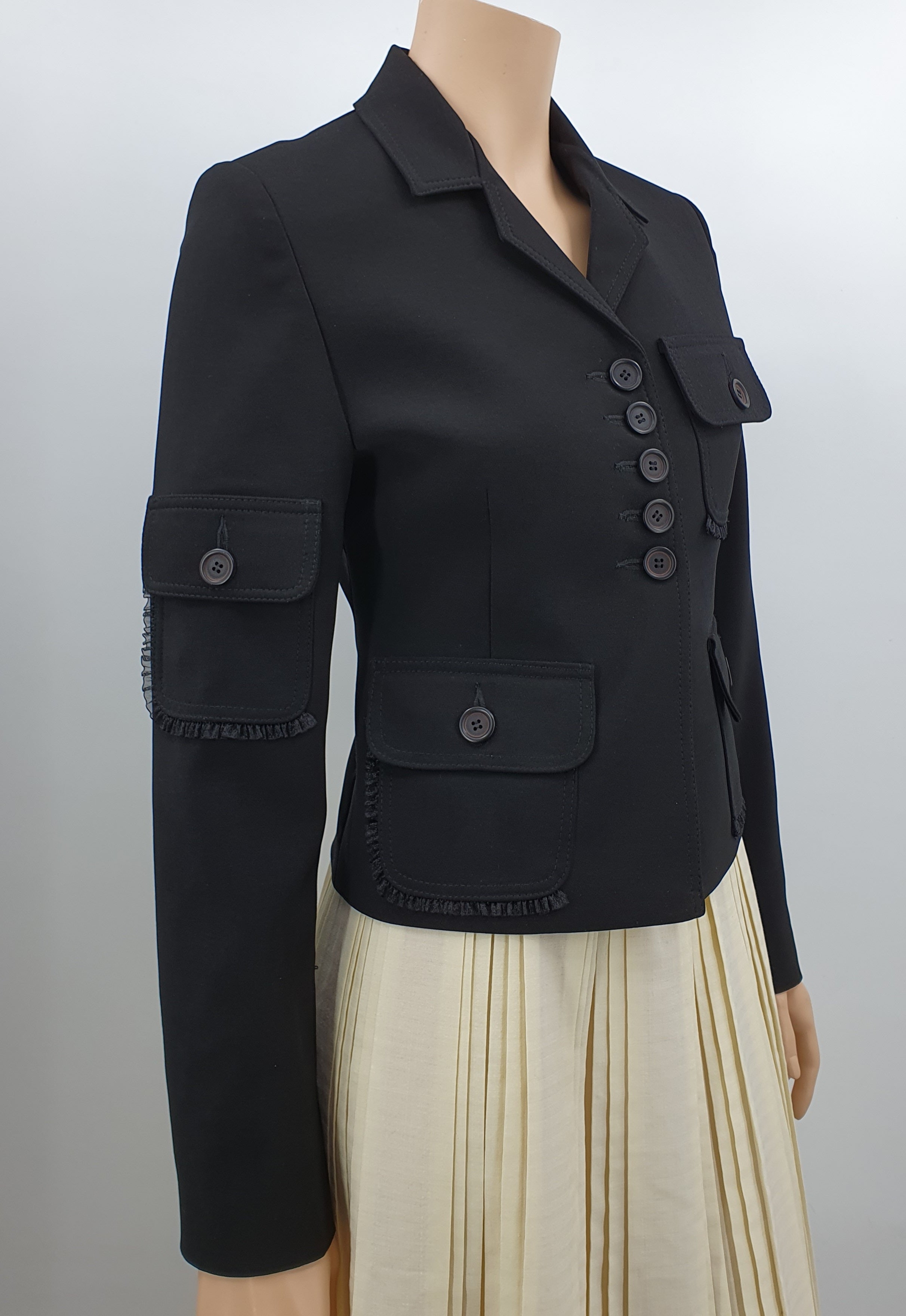 Angel, women's black jacket from the 2000s, size 34(36)