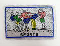 Fabric badge from the 90s, Sports/Hearts/Beach