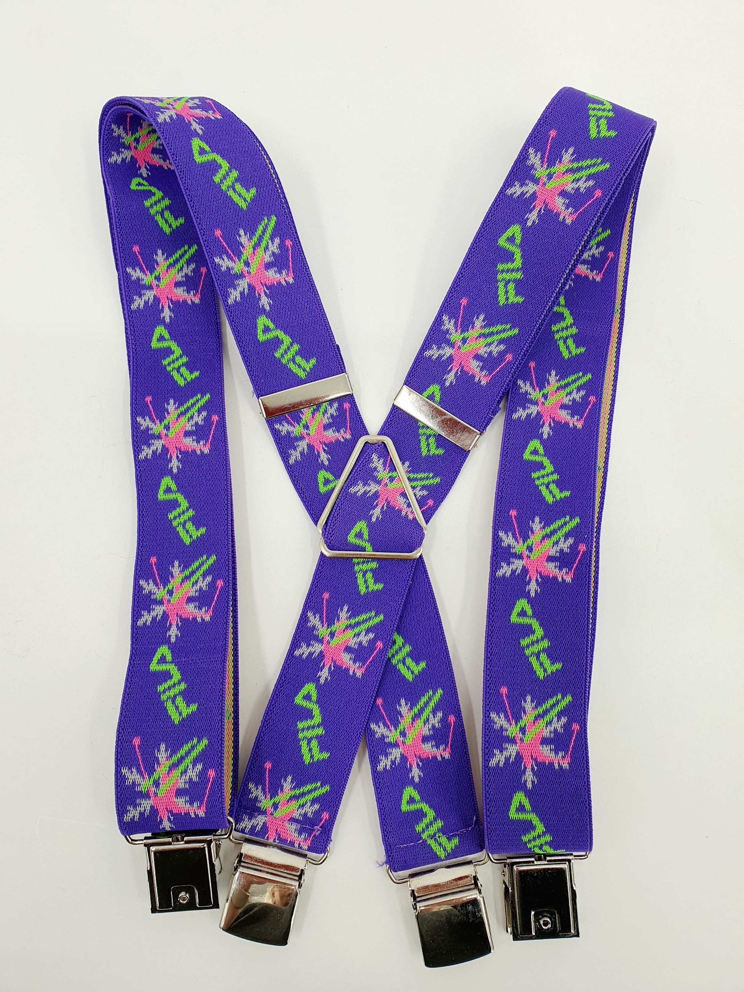 Fila, leveät neonväriset henkselit 90-luvulta