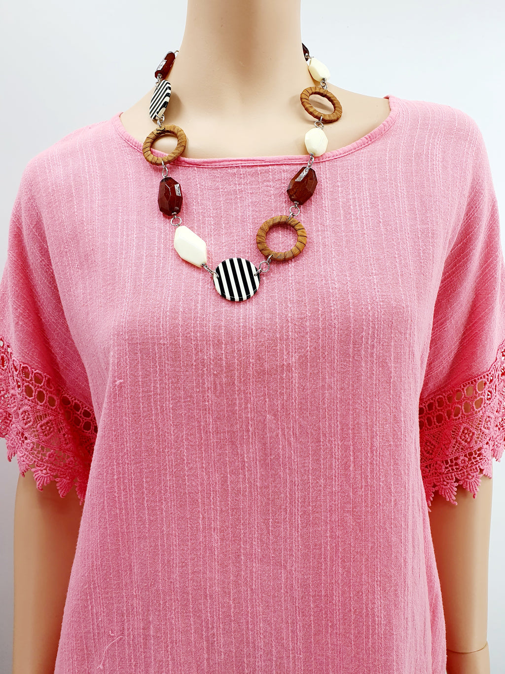 Impressive asymmetrical necklace from the 90s-2000s, length 65cm