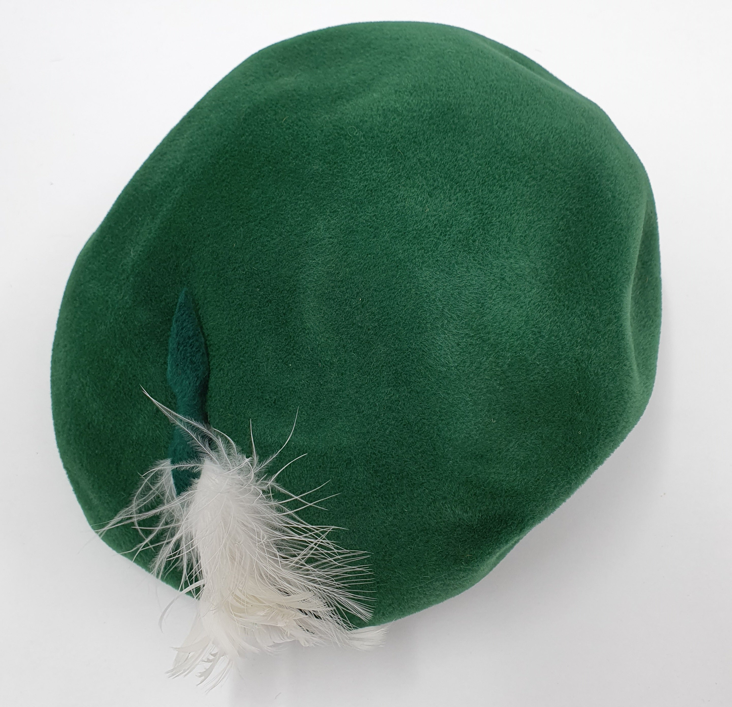 Green vintage felt hat, 50s-60s, 52-58cm