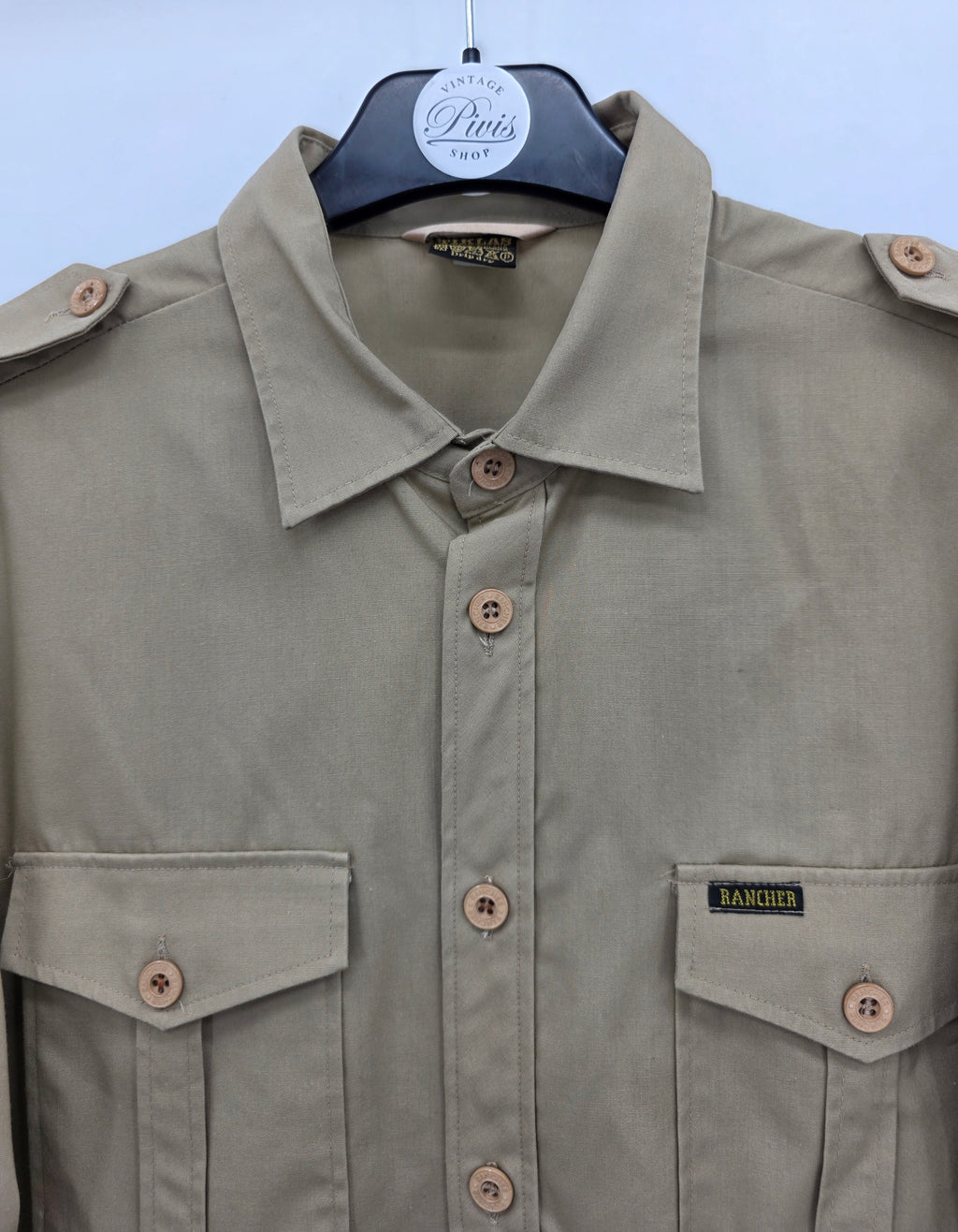 Tiklas Rancher, long-sleeved men's shirt from the 70s, size S-M