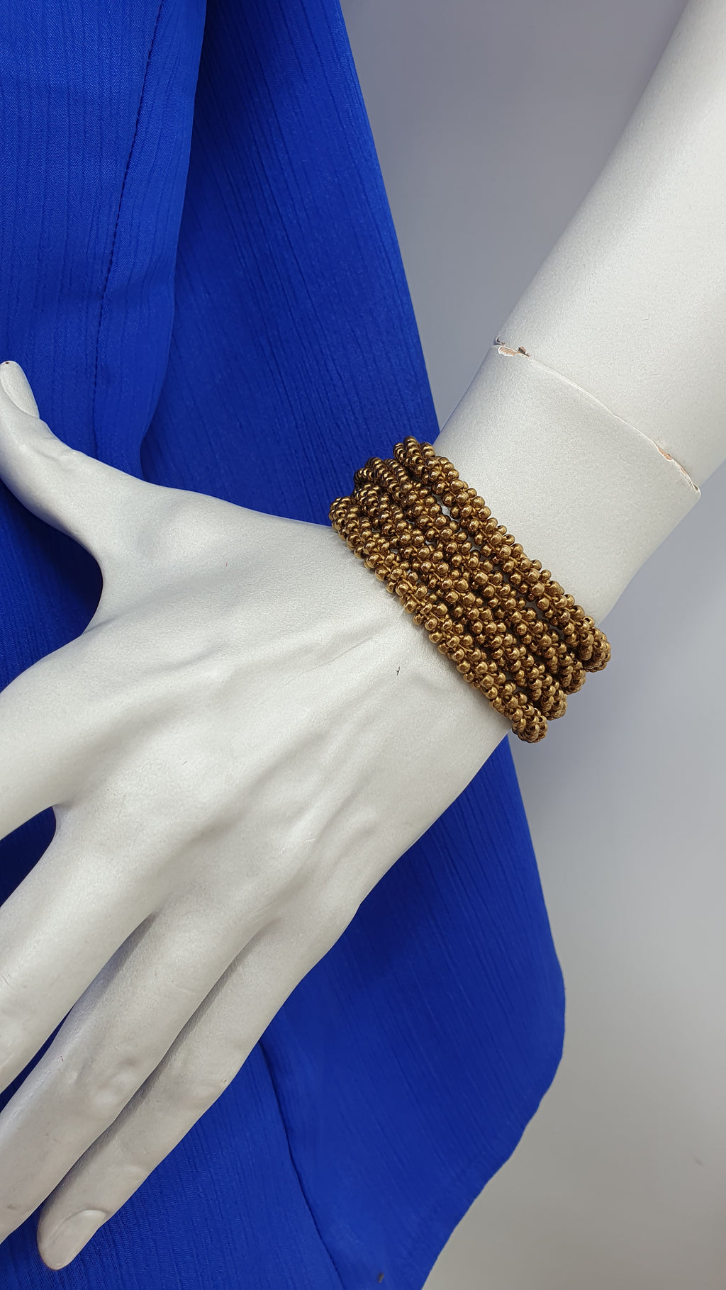 Bronze-colored pearl necklace, length 72cm