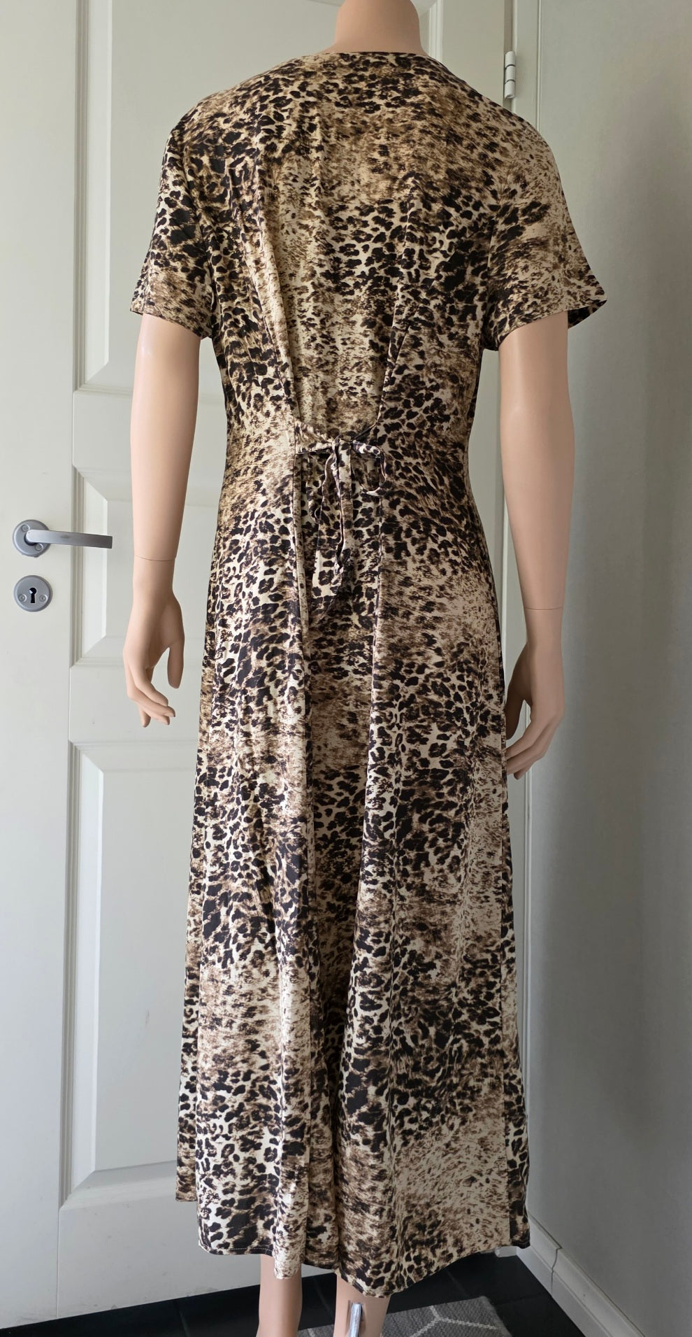 Leopard print maxi dress from the 90s, size 38-40