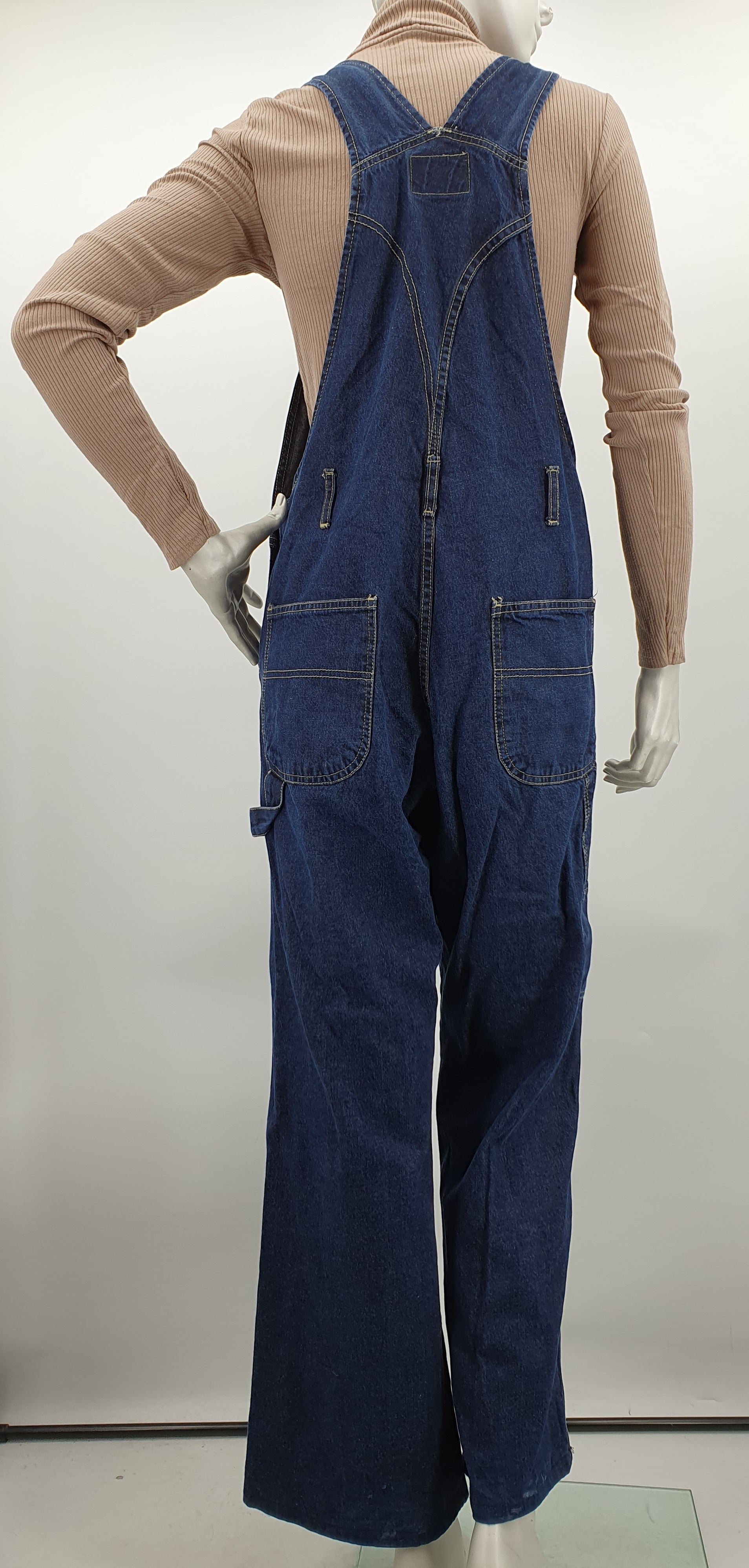 Rocky, denim patch overalls, size 38-40