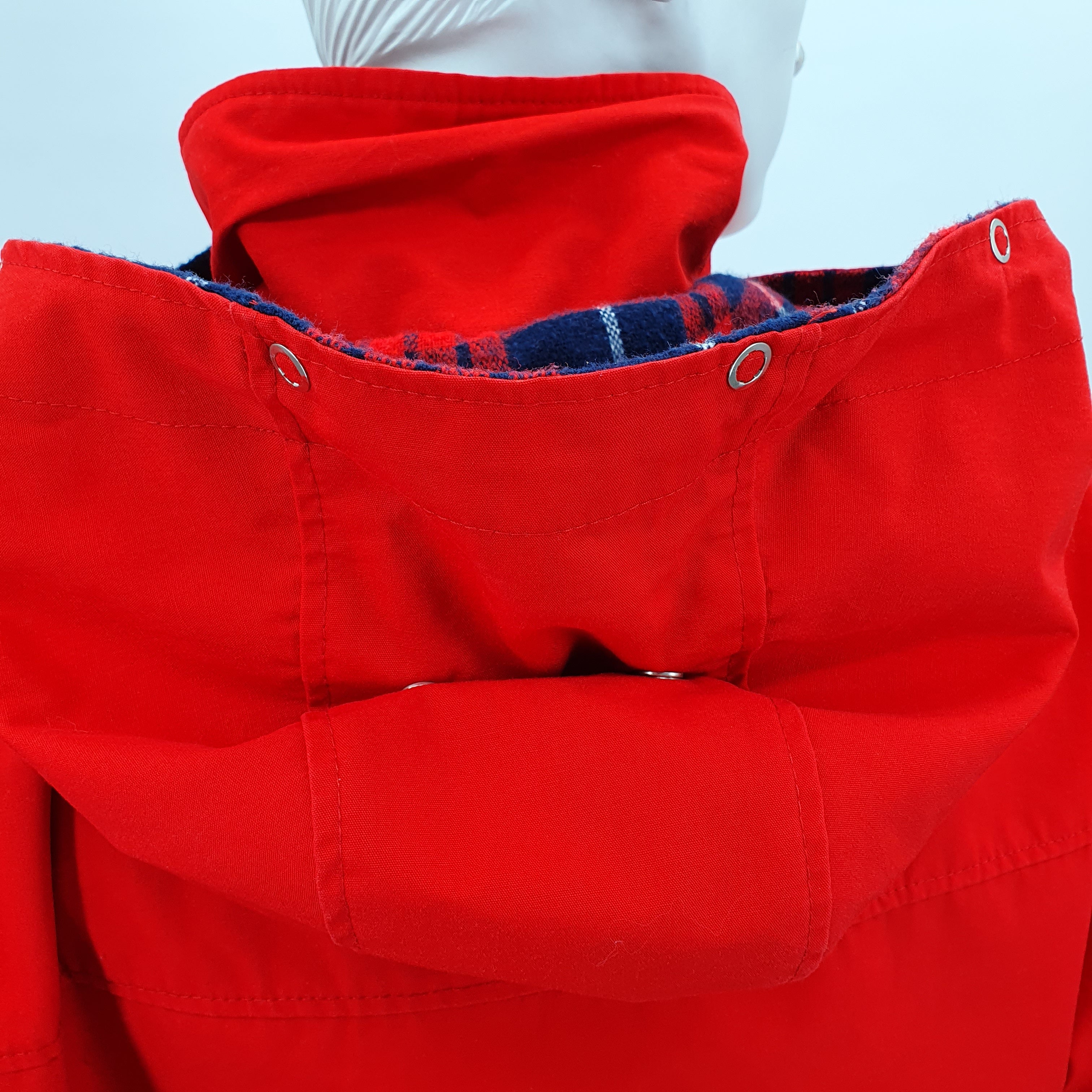 Ajak, bright red mid-season jacket from the 80s, size 38-40