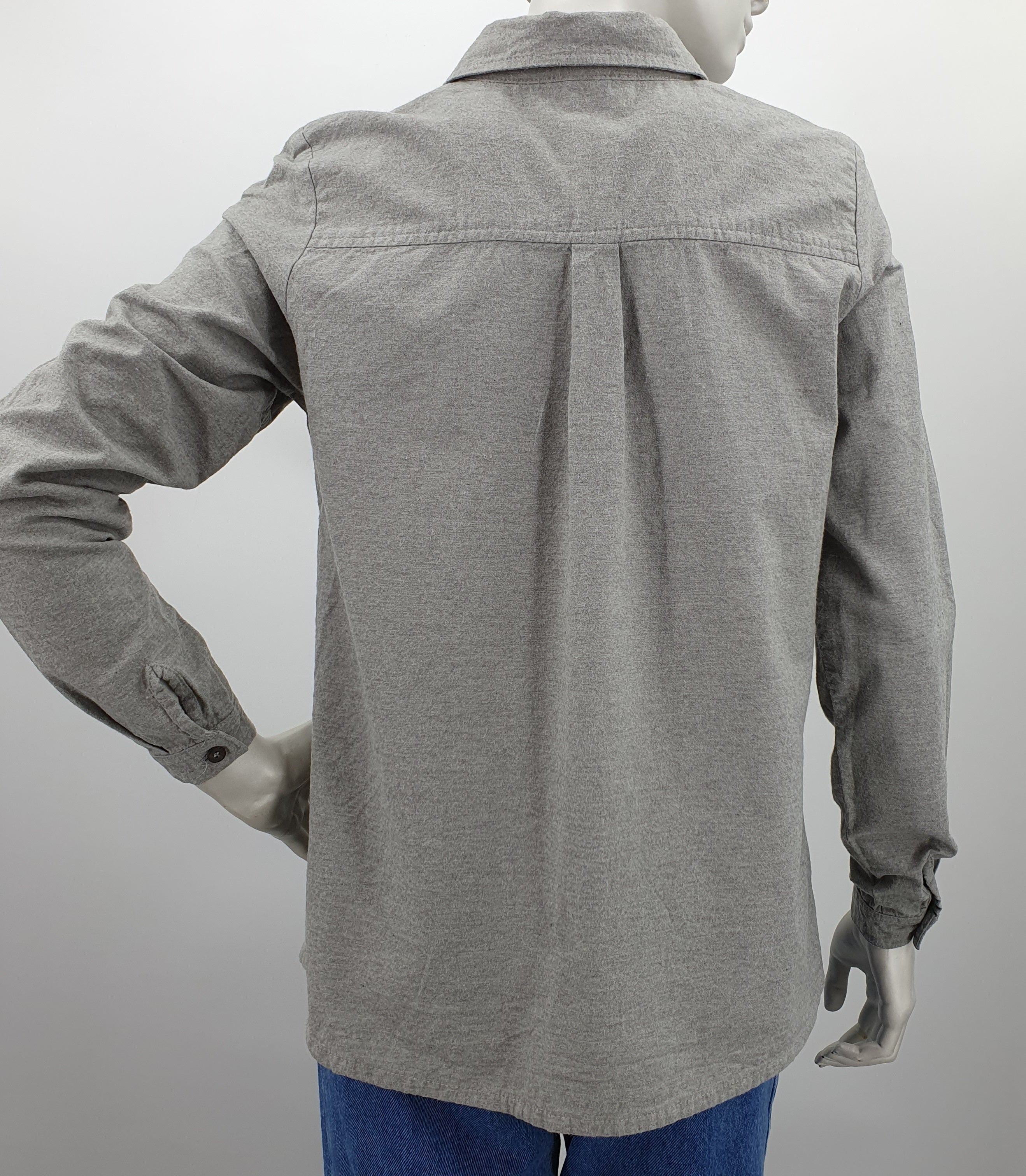 R-Collection, gray cotton shirt, size 36