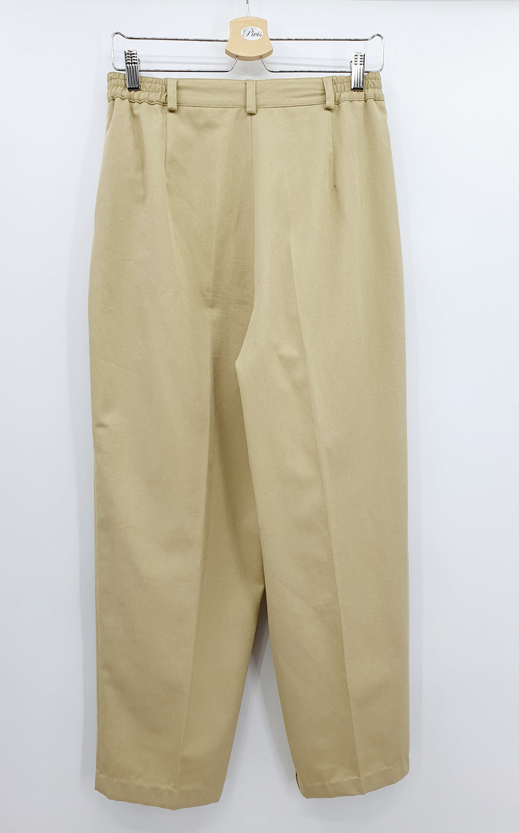 Just In, beigen väriset housut 80-90-luku, vyötärö 74cm, koko 38