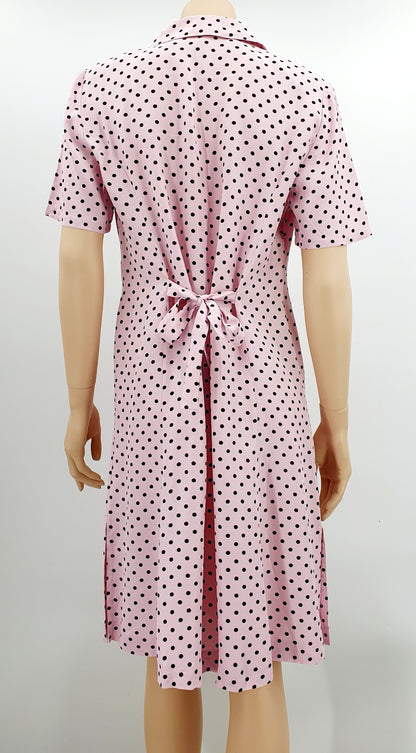 Atelier, vaaleanpunainen polkadot kesämekko 90-luvulta, koko 40-42