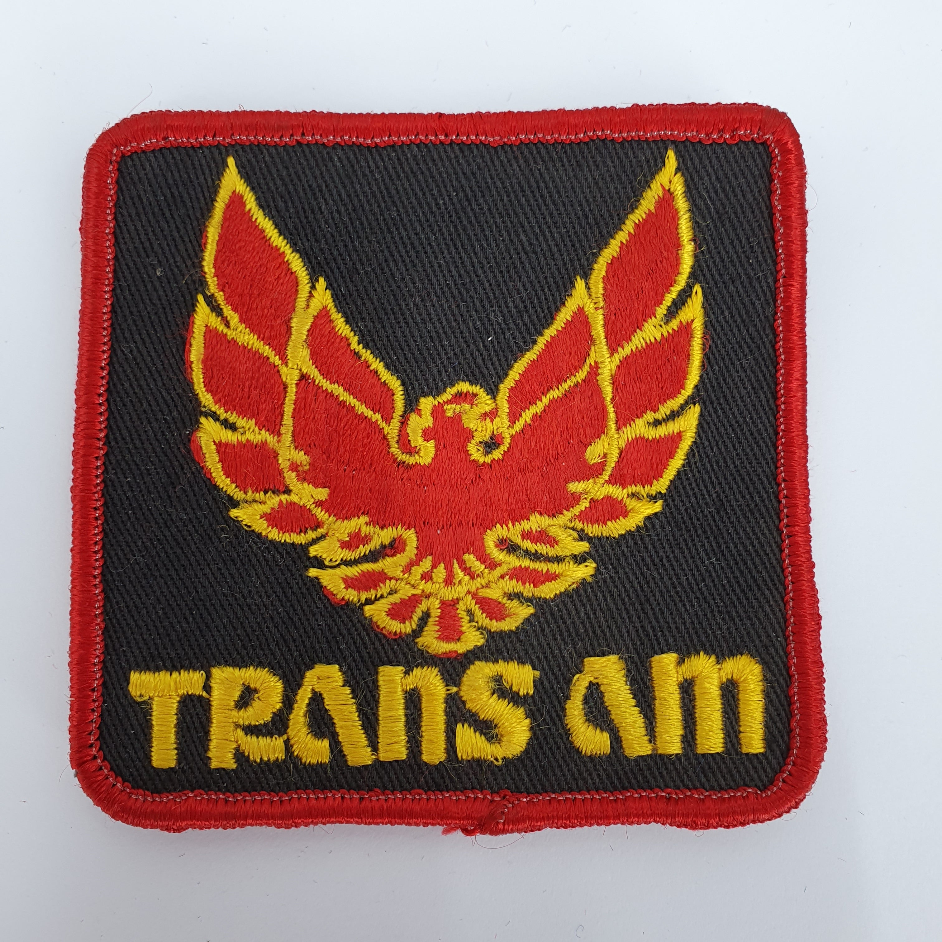 Car-themed vintage fabric badge, Trans am / Jeep