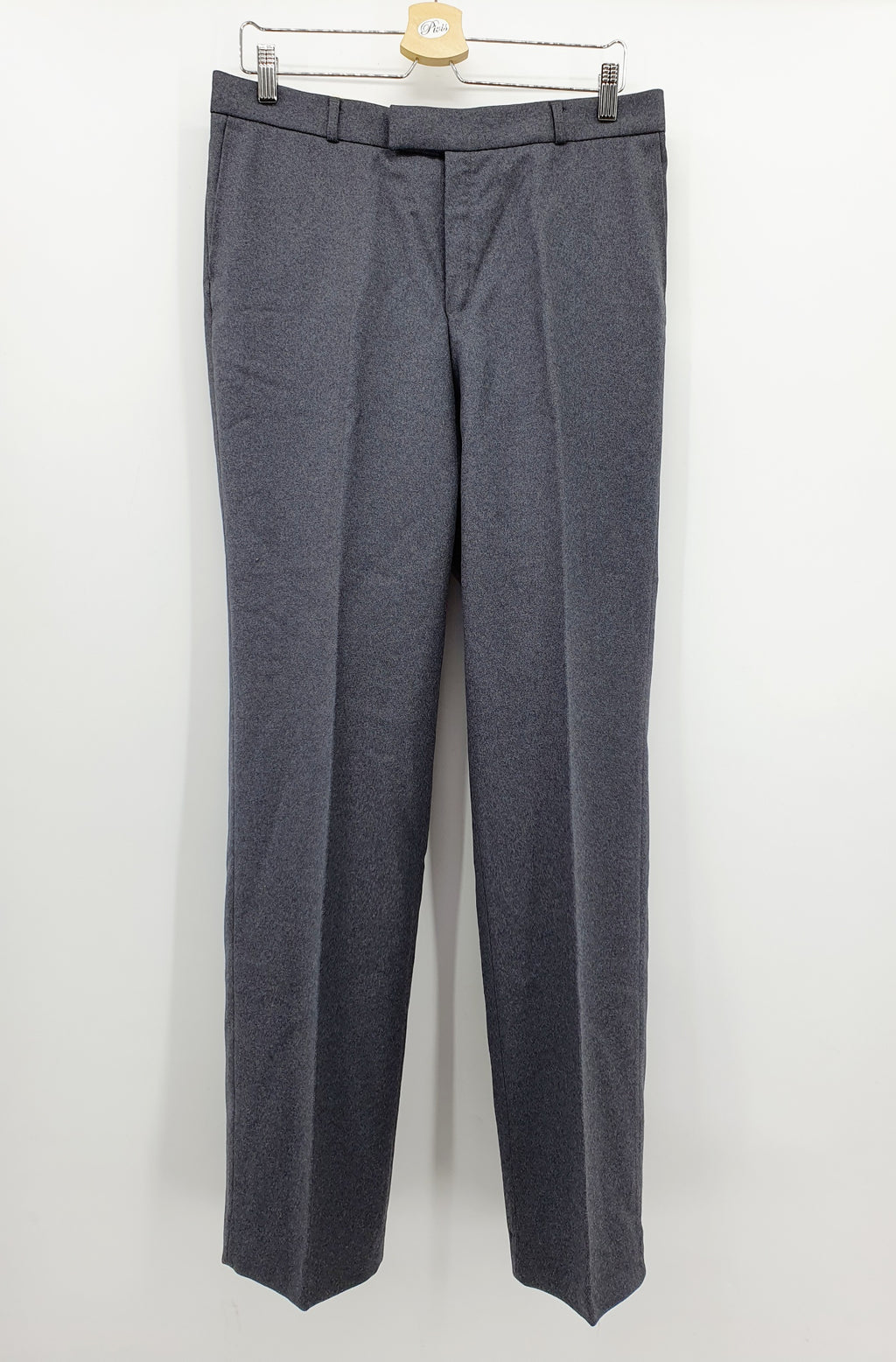 Käyttämättömät miesten villakangashousut 80-luvulta, väri harmaa