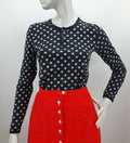 Marimekko, jersey shirt with polka dot pattern, size 34