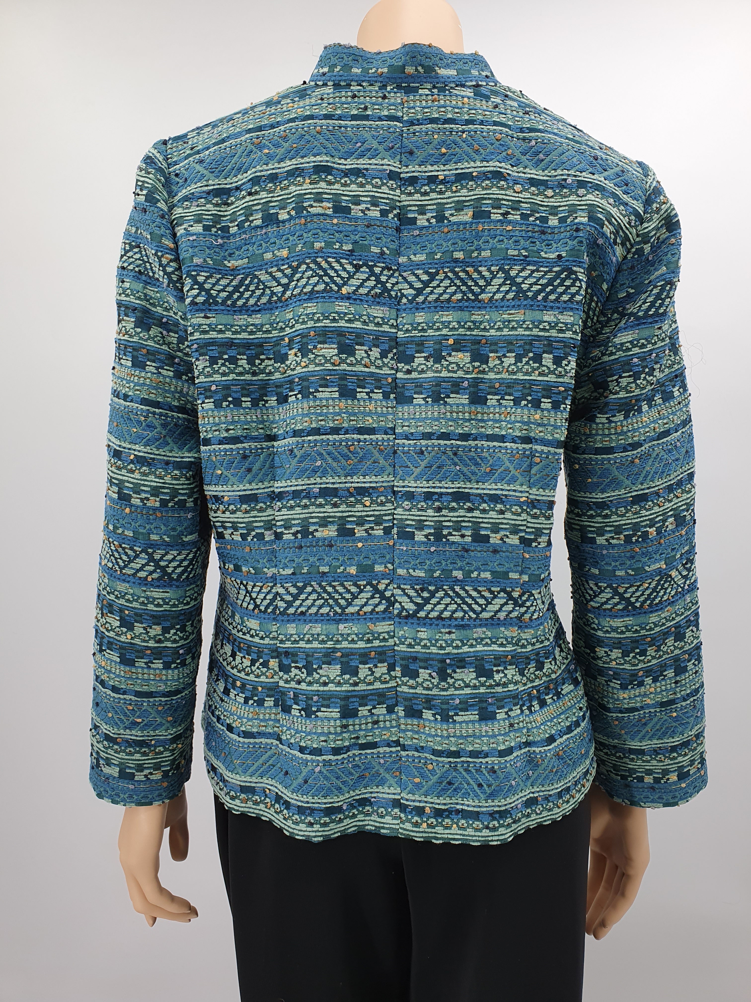 Santarelli, turquoise jacket from the 90s, size 38-40