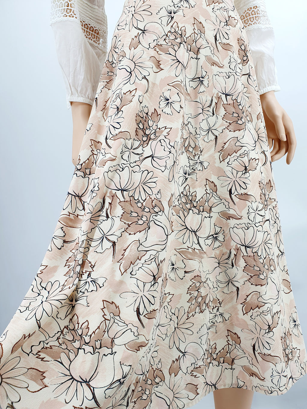Finnwear, A-line skirt from the 70s-80s, waist 74cm, size 36