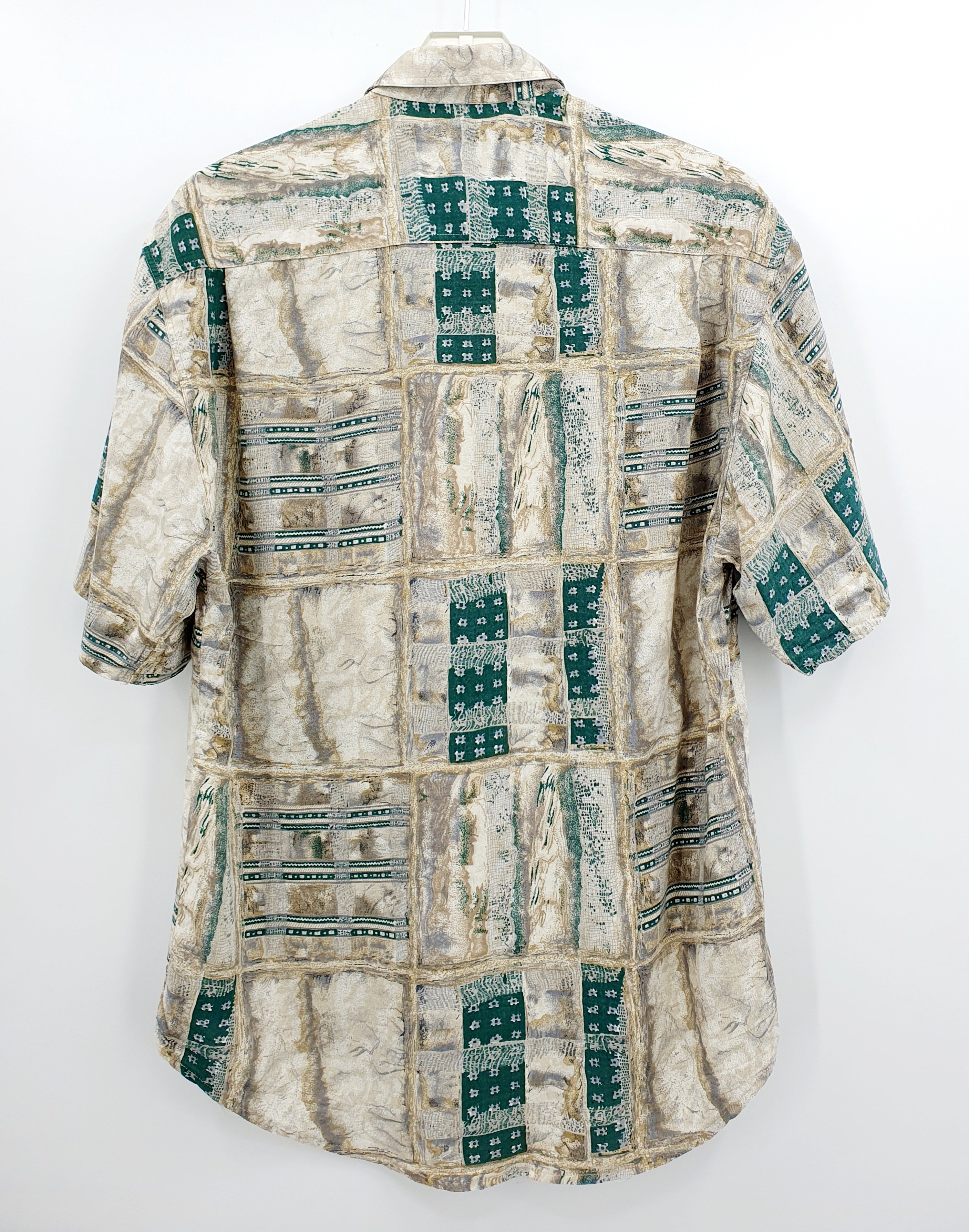 Bruno Altonelli, men's short-sleeved viscose shirt from the 90s, size SM