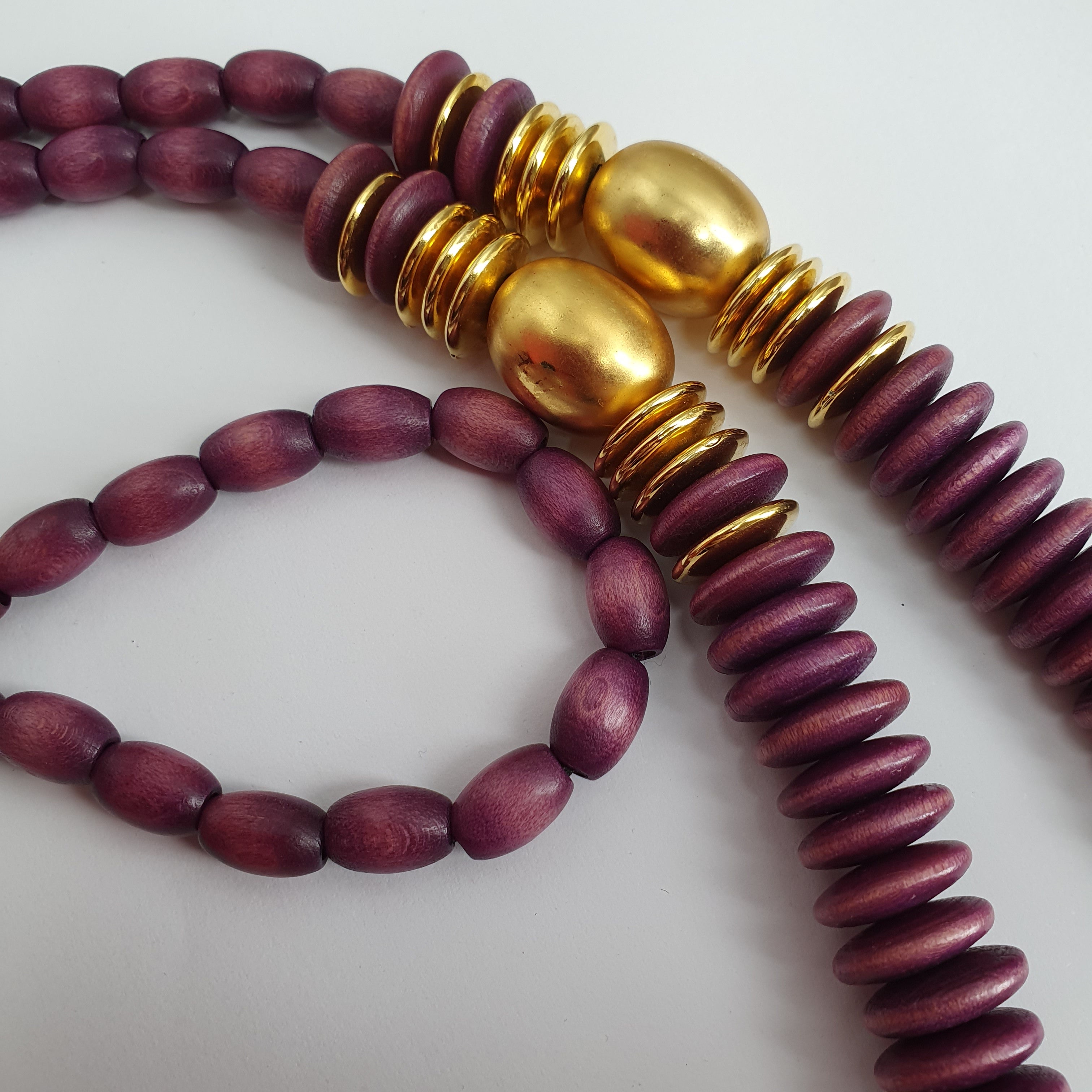 Aarikka, violet gold necklace from the 80s-90s, length 75cm