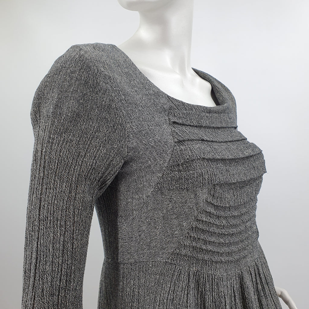 ADA fashion, natural fiber gray tunic from the 90s, size 36