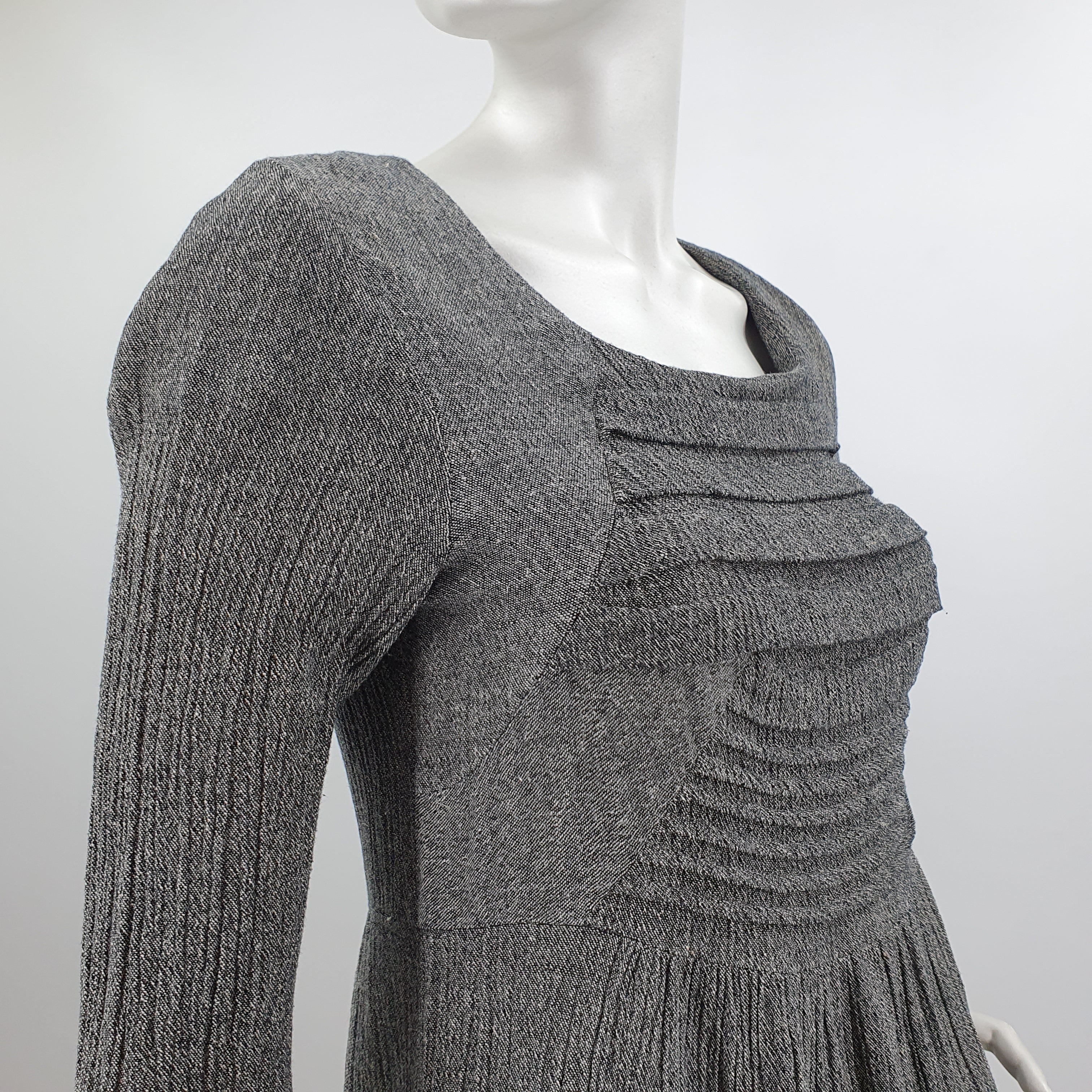 ADA fashion, natural fiber gray tunic from the 90s, size 36