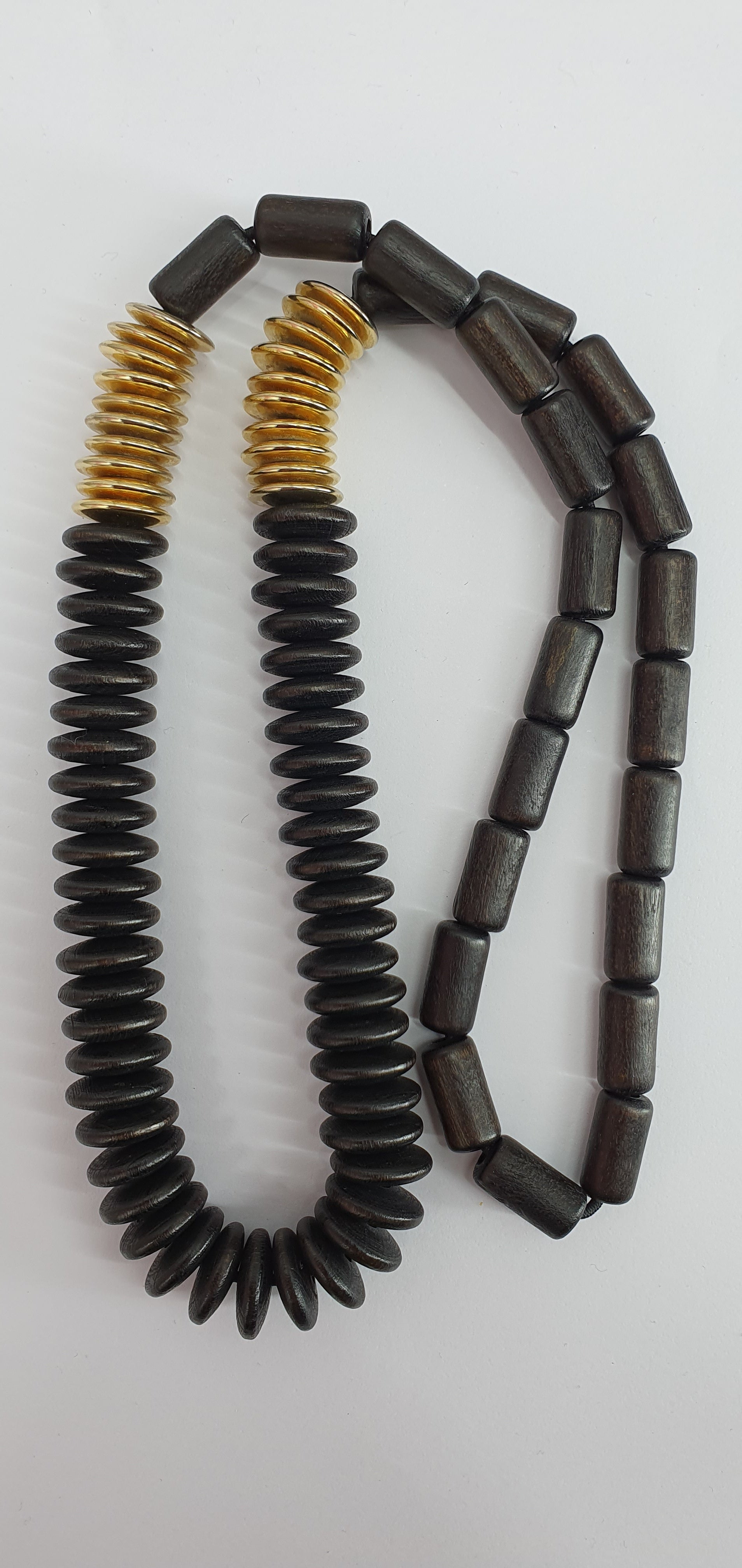 Aarikka, gold-black necklace from the 80s-90s, length 62cm