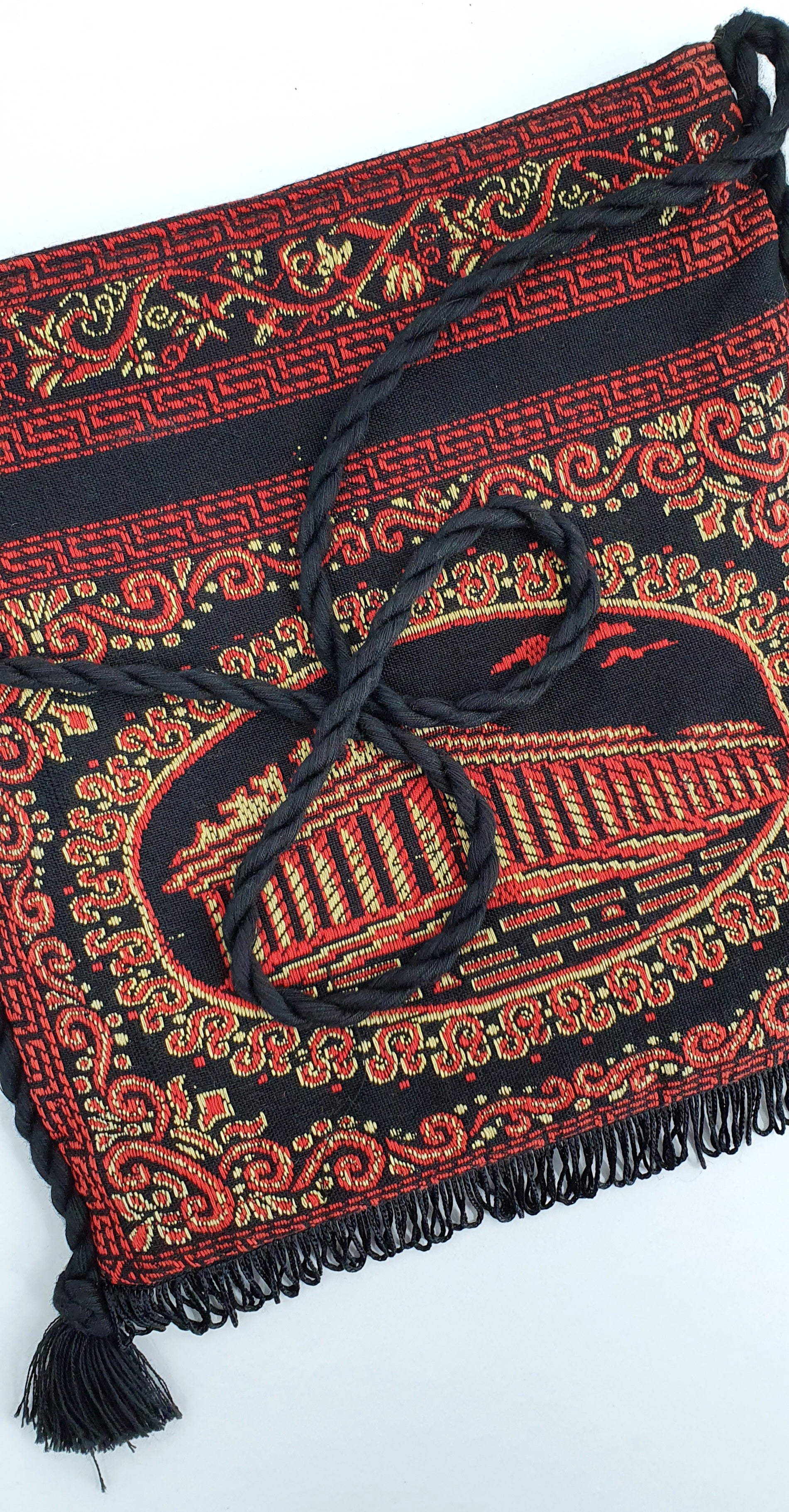 Hippie-style shoulder bag, embroidered image