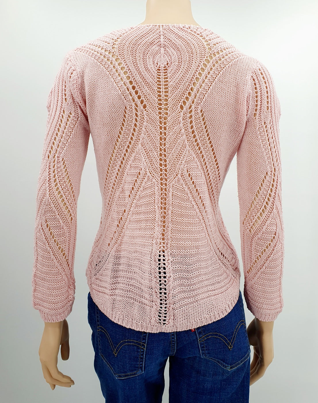 Pink women's summer sweater, Made in Italy, size 36/38