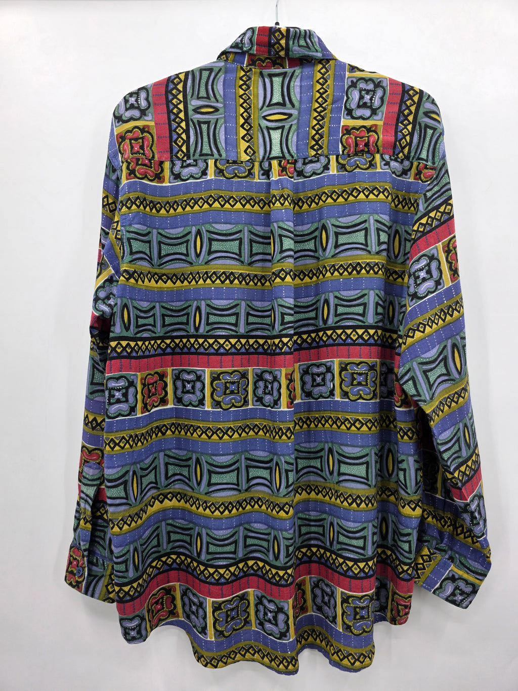 Marco Milani, colorful men's viscose shirt from the 90s, size S