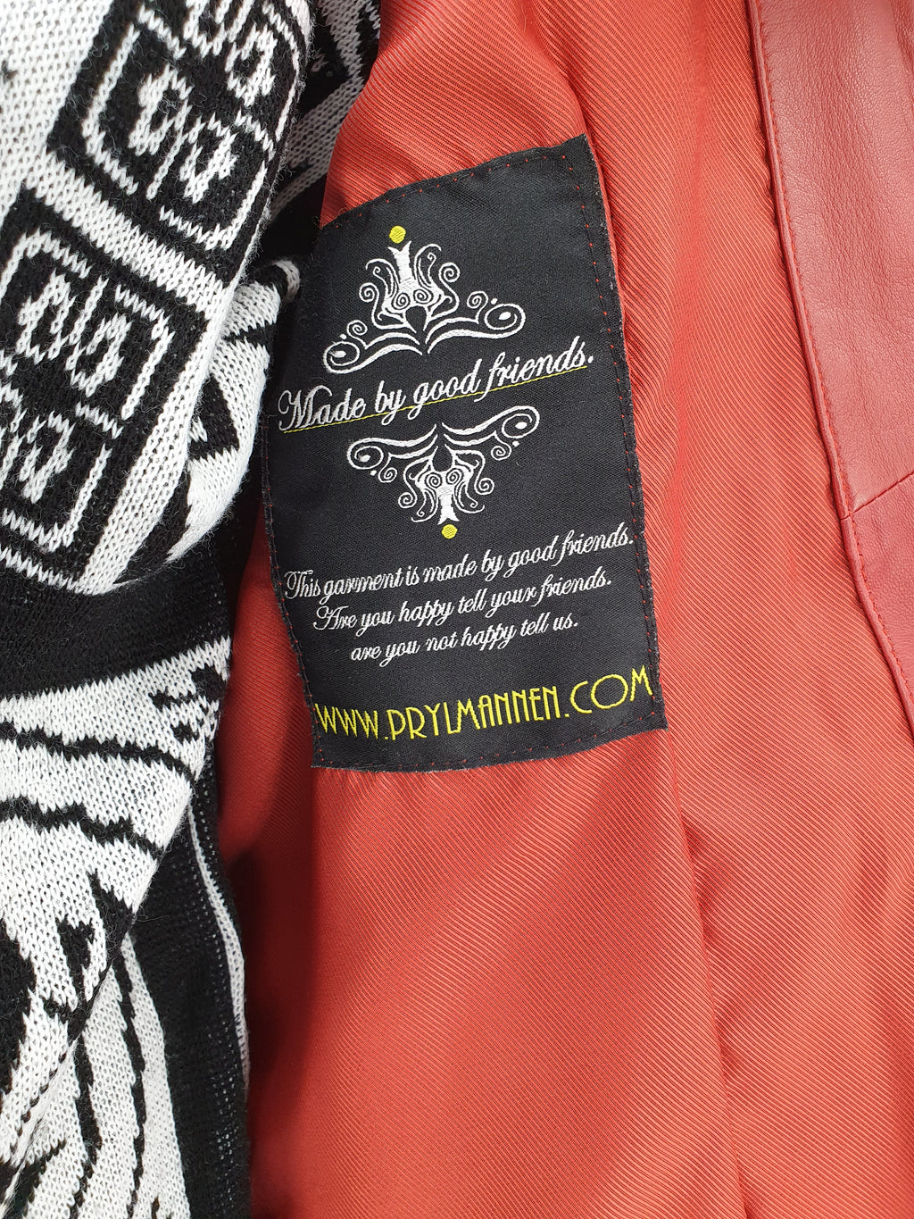 Marciano, red short leather jacket, 80s-90s, size 42-44