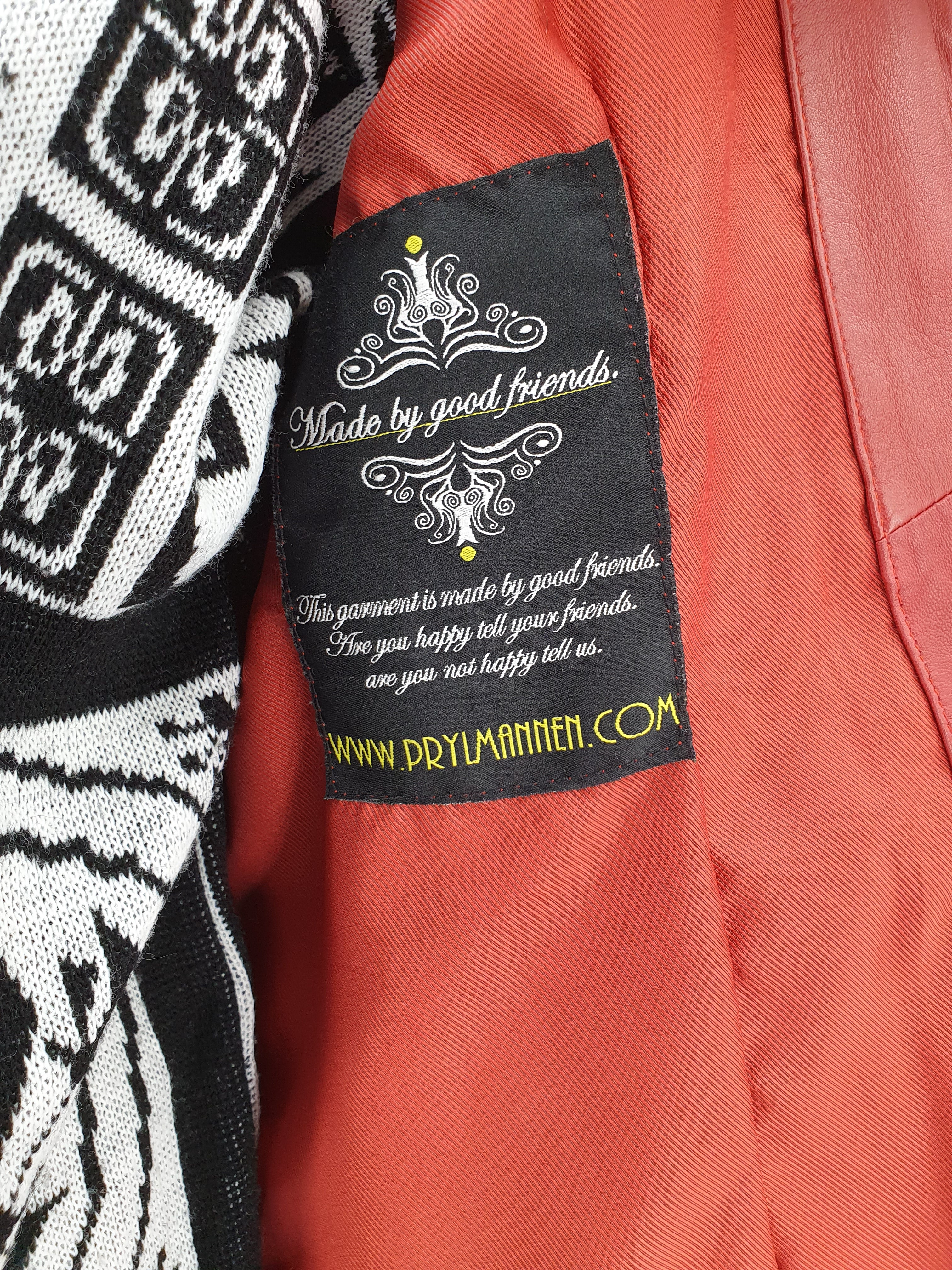 Marciano, punainen lyhyt nahkatakki, 80-90-luku, koko 42-44