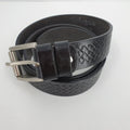 Men's black leather belt from Greece