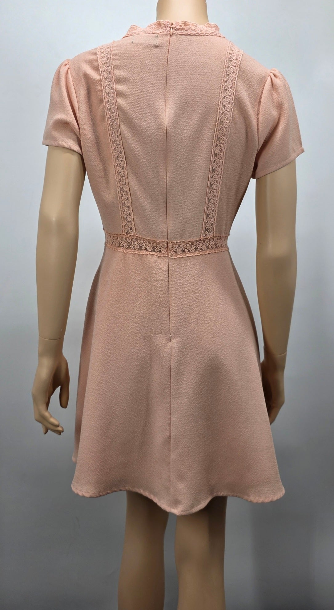 Dotti, salmon-red short dress, 2000s, size 34-36