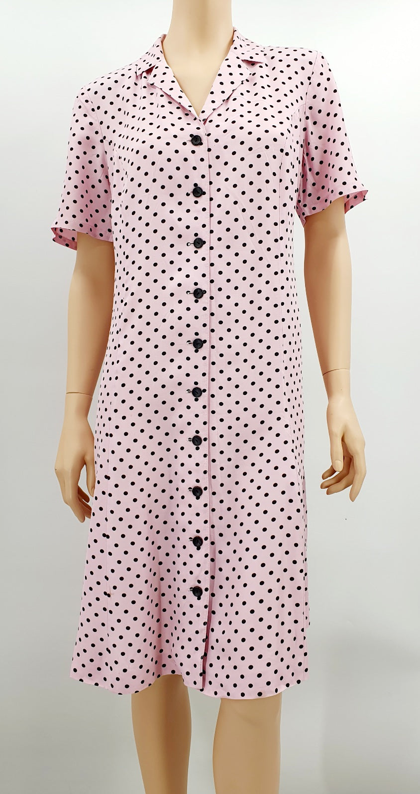 Atelier, vaaleanpunainen polkadot kesämekko 90-luvulta, koko 40-42