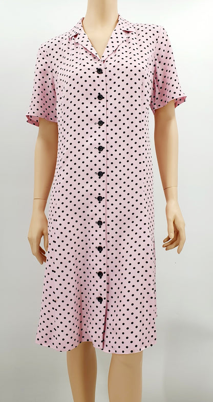 Atelier, vaaleanpunainen polkadot kesämekko 90-luvulta, koko 40-42