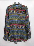 Marco Milani, colorful men's viscose shirt from the 90s, size S