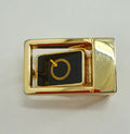 Gold-colored belt buckle from the 90s
